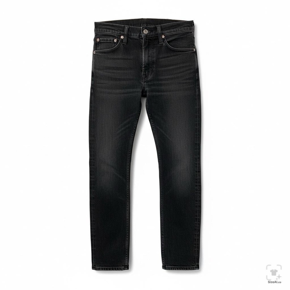Levis 511 Jeans Mens 29x29 Black Dark Wash Slim Tapered Fit Denim Zip Fly